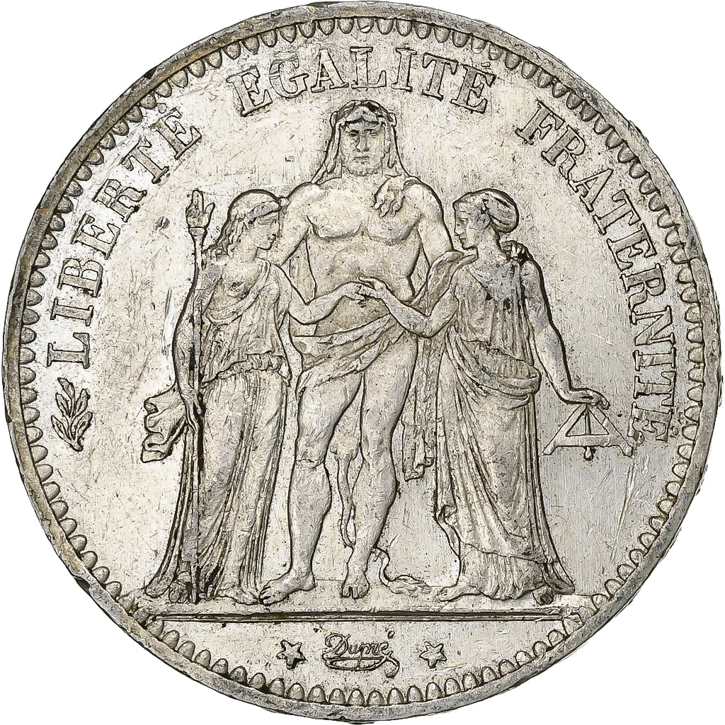 Frankreich, Hercule, 5 Francs, 1875, Paris, SS+, Silber, KM:820.1, Gadoury:745a
