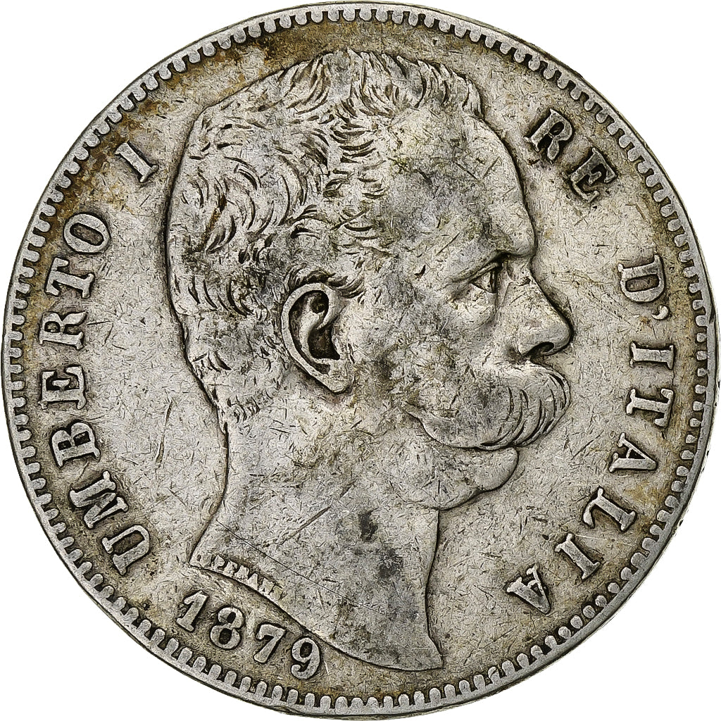 Italy, Umberto I, 5 Lire, 1879, Rome, Silver, VF(30-35), KM:20