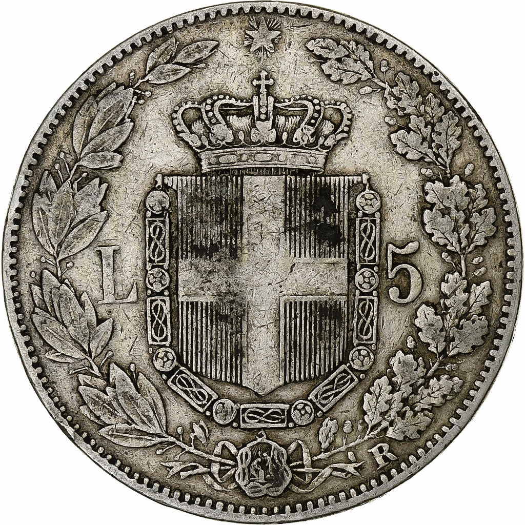 Italy, Umberto I, 5 Lire, 1879, Rome, Silver, VF(30-35), KM:20