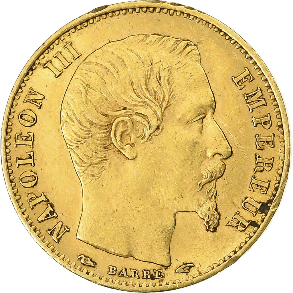 Coin, France, Napoleon III, 5 Francs, 1854, Paris, Petit module, AU(55-58)