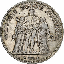 Francia, Hercule, 5 Francs, 1874, Paris, BB+, Argento, KM:820.1, Gadoury:745a