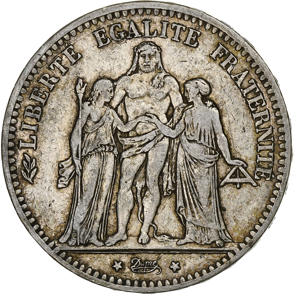 Francia, Hercule, 5 Francs, 1875, Paris, MB+, Argento, KM:820.1, Gadoury:745a