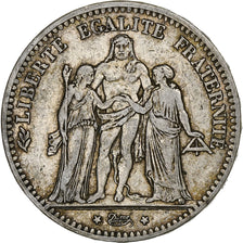 Francia, Hercule, 5 Francs, 1875, Paris, MB+, Argento, KM:820.1, Gadoury:745a
