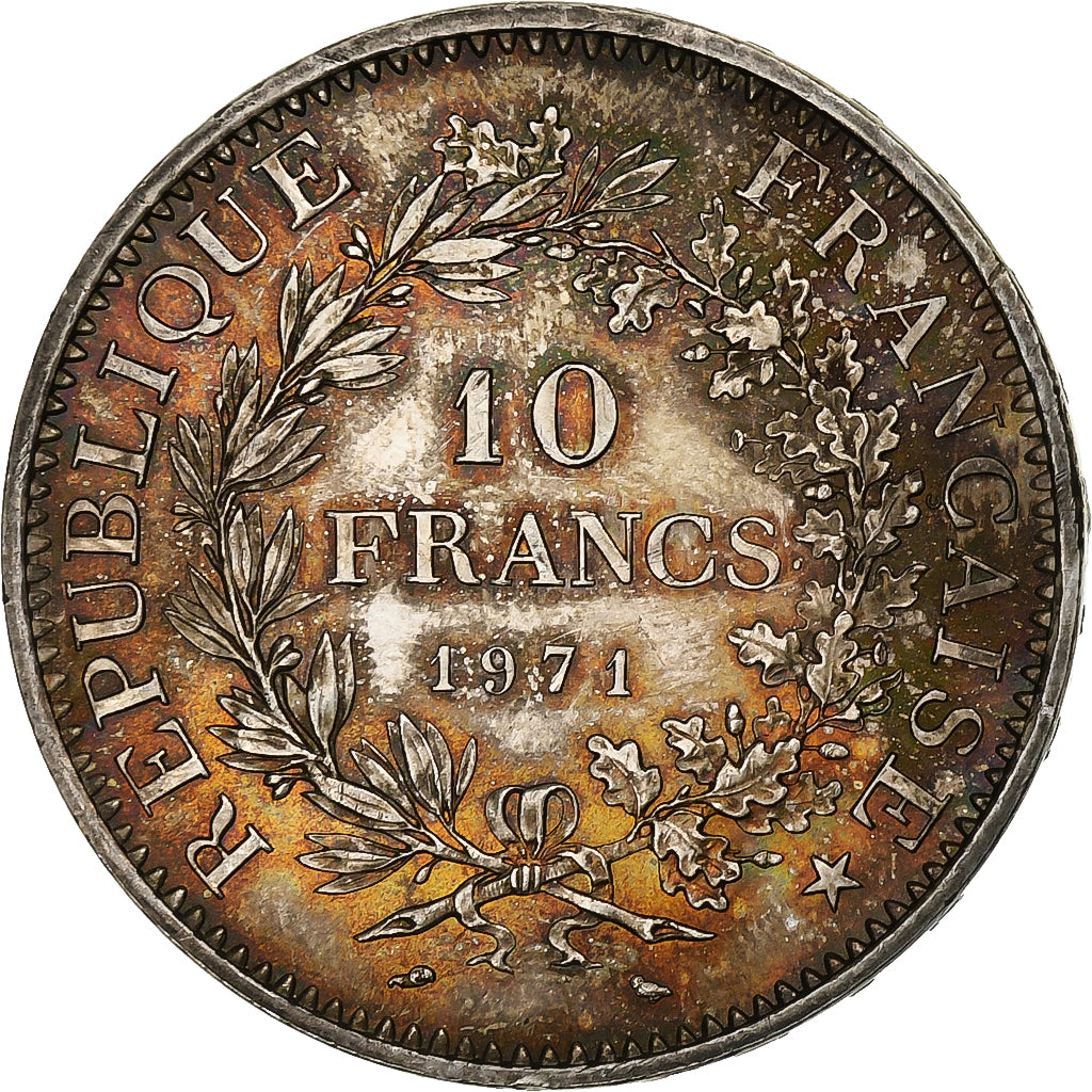 Frankreich, 10 Francs, Hercule, 1971, Paris, Silber, STGL, KM:932