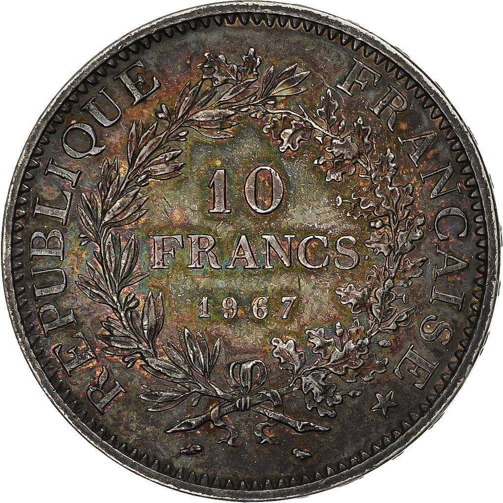 Coin, France, Hercule, 10 Francs, 1967, Paris, MS(60-62), Silver, KM:932