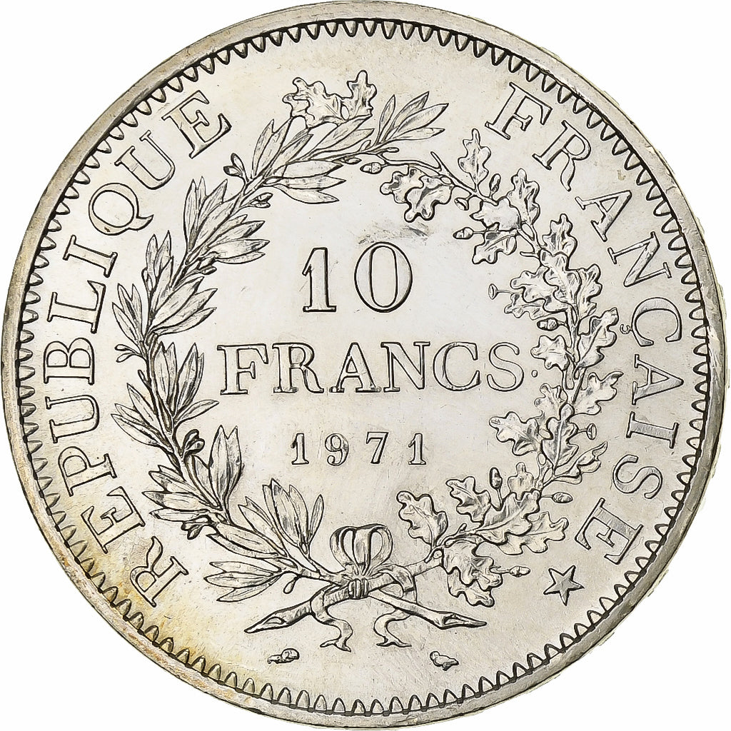 Coin, France, Hercule, 10 Francs, 1971, Paris, MS(60-62), Silver, KM:932