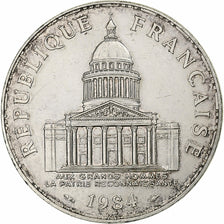 Francja, 100 Francs, Panthéon, 1984, Paris, Srebro, EF(40-45), KM:951.1