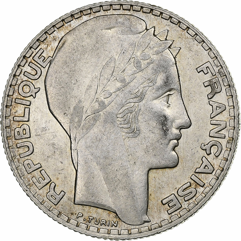 France, 10 Francs, Turin, 1932, Paris, Silver, AU(55-58), Gadoury:801, KM:878