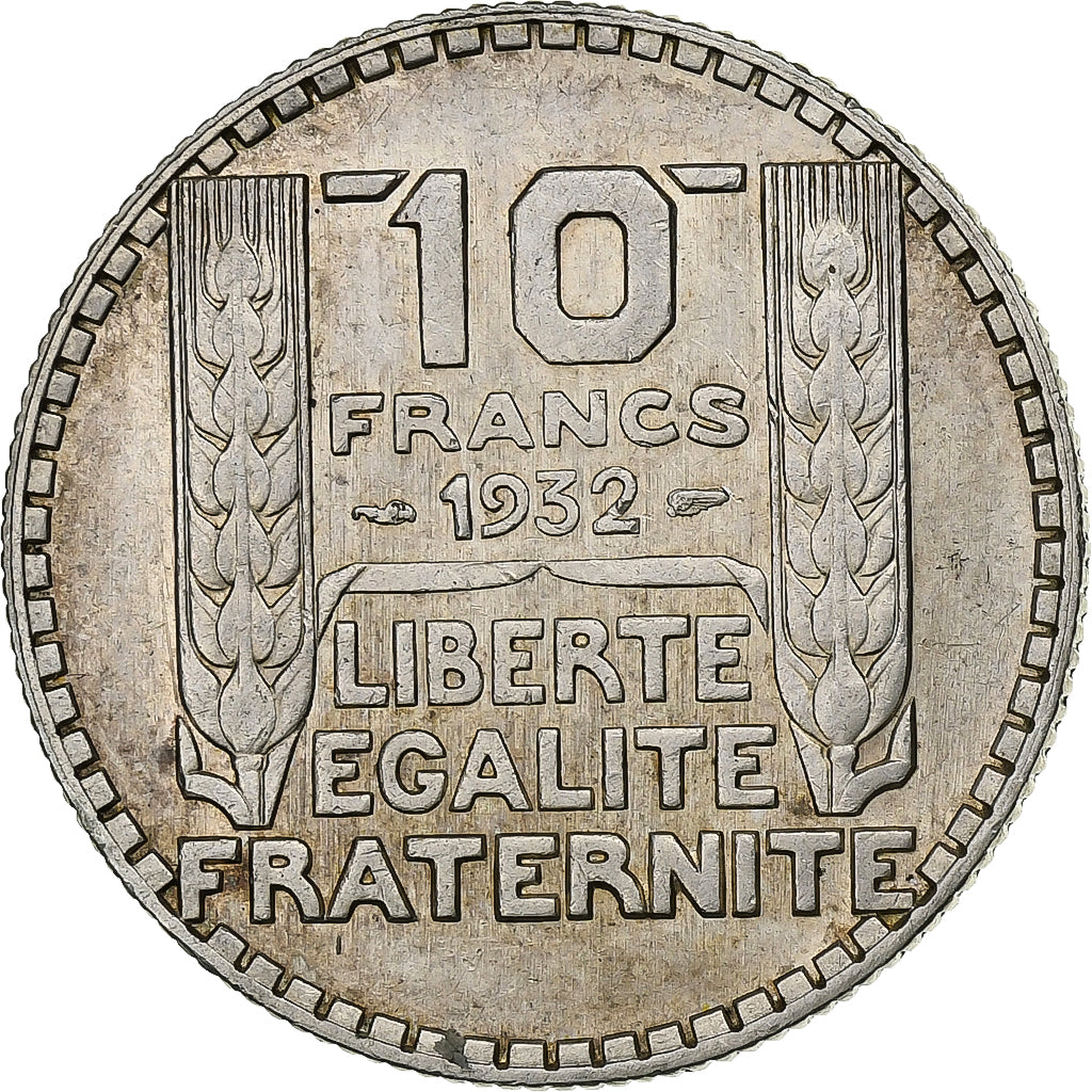 France, 10 Francs, Turin, 1932, Paris, Silver, AU(55-58), Gadoury:801, KM:878