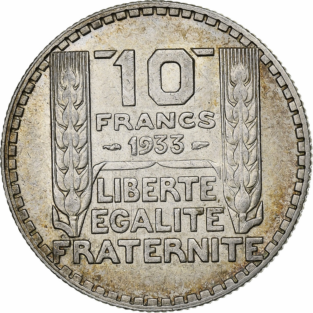 Frankrijk, 10 Francs, Turin, 1933, Paris, Zilver, PR+, Gadoury:801, KM:878
