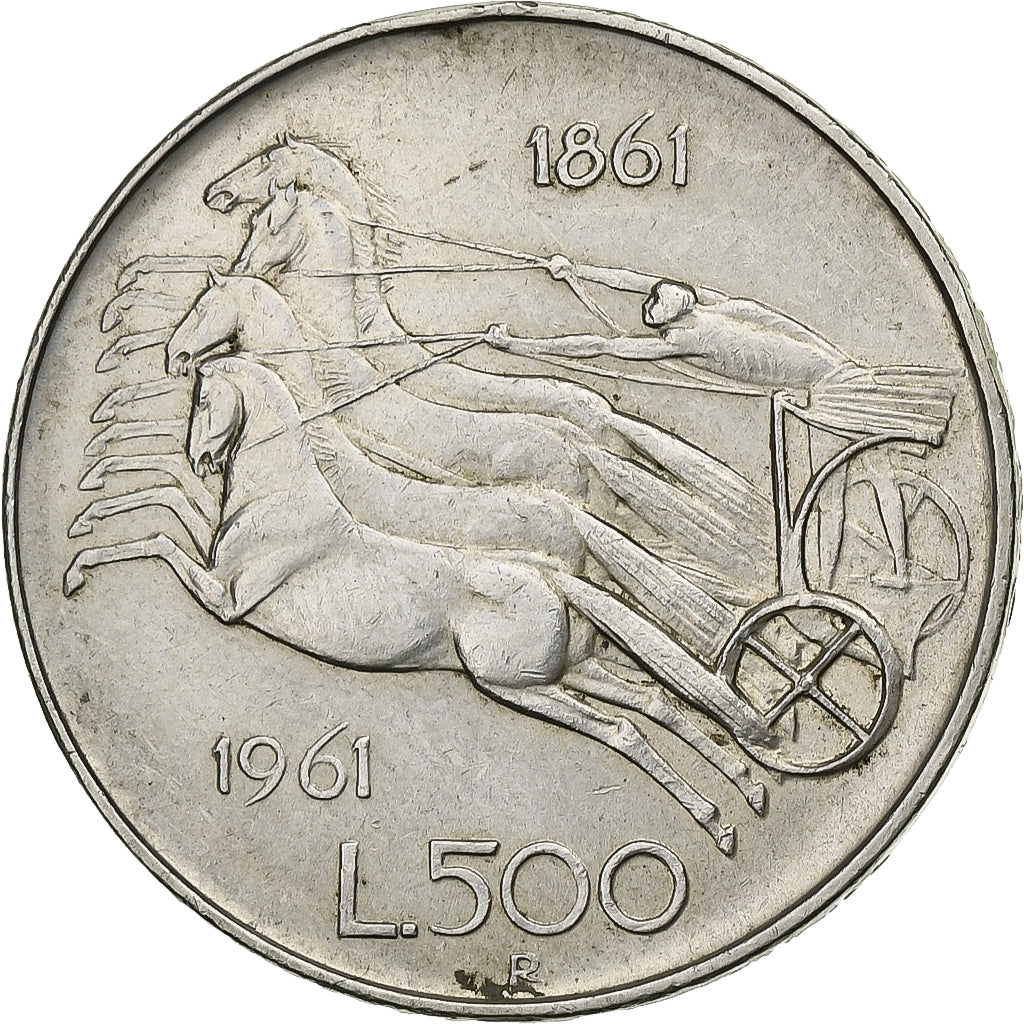 Italien, 500 Lire, 1961, Rome, VZ, Silber, KM:99