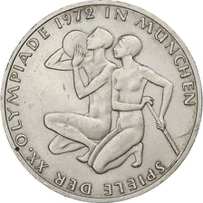 Coin, GERMANY - FEDERAL REPUBLIC, 10 Mark, 1972, Hambourg, EF(40-45), Silver