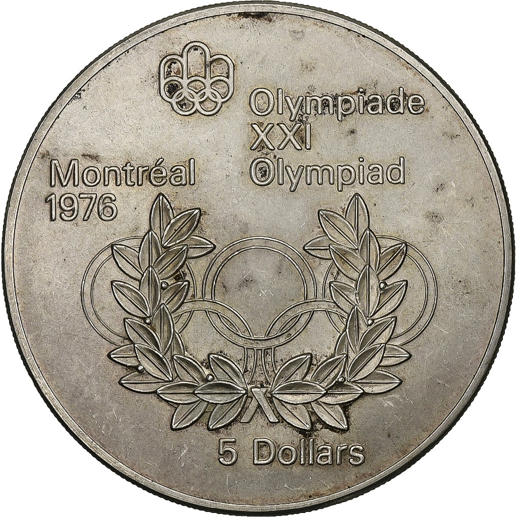 Canada, Elizabeth II, 5 Dollars, 1976, Royal Canadian Mint, Srebro, AU(50-53)