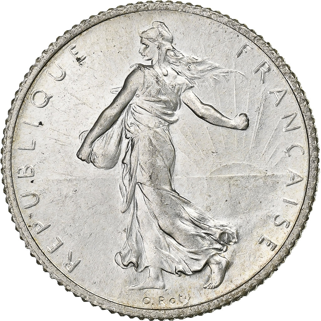 Moeda, França, Semeuse, Franc, 1915, Paris, MS(63), Prata, KM:844.1