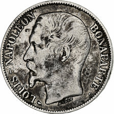 Francja, Louis-Napoléon Bonaparte, 5 Francs, 1852, Paris, Srebro, VF(30-35)