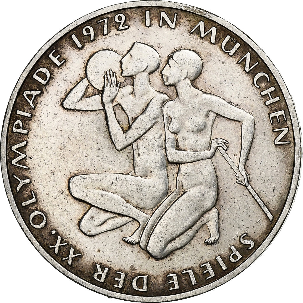Allemagne, 10 Mark, Munich Olympics, 1972, Munich, Argent, TTB, KM:132