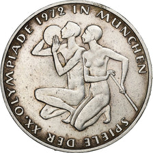 Alemania, 10 Mark, Munich Olympics, 1972, Munich, Plata, MBC, KM:132