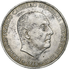 Spain, Caudillo and regent, 100 Pesetas, 1966, AU(50-53), Silver, KM:797