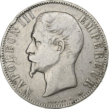 Coin, France, Napoleon III, 5 Francs, 1855, Strasbourg, VF(20-25), Silver