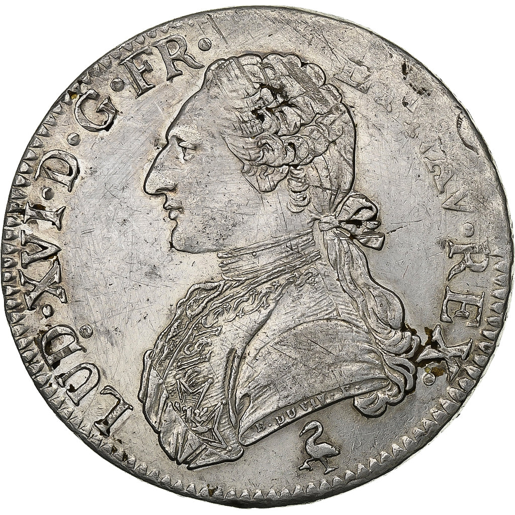 France, Louis XVI, Ecu aux branches d'olivier, 1784, Paris, Silver, EF(40-45)