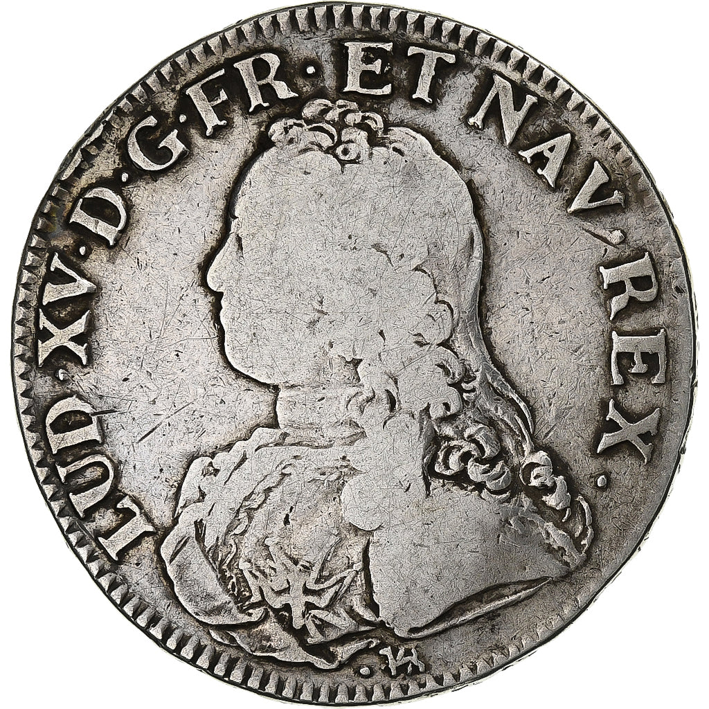 Francia, Louis XV, Ecu, Écu aux branches d'olivier, 1727, La Rochelle, Argento