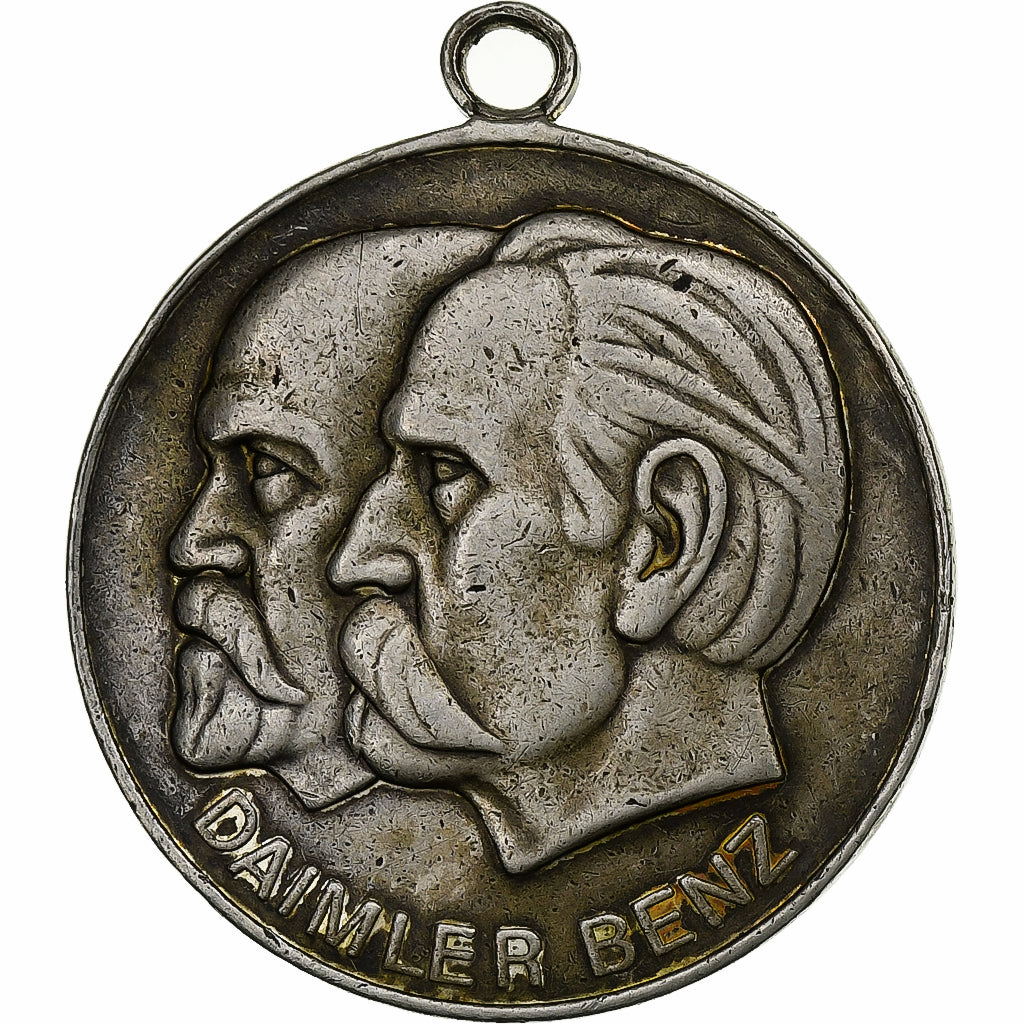Niemcy - RFN, medal, 100 ans pilotes et inventions Daimler-Benz, 1986, Srebro