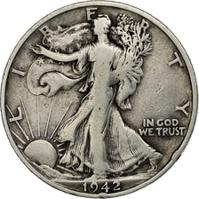 Coin, United States, Walking Liberty, Half Dollar, 1942, San Francisco