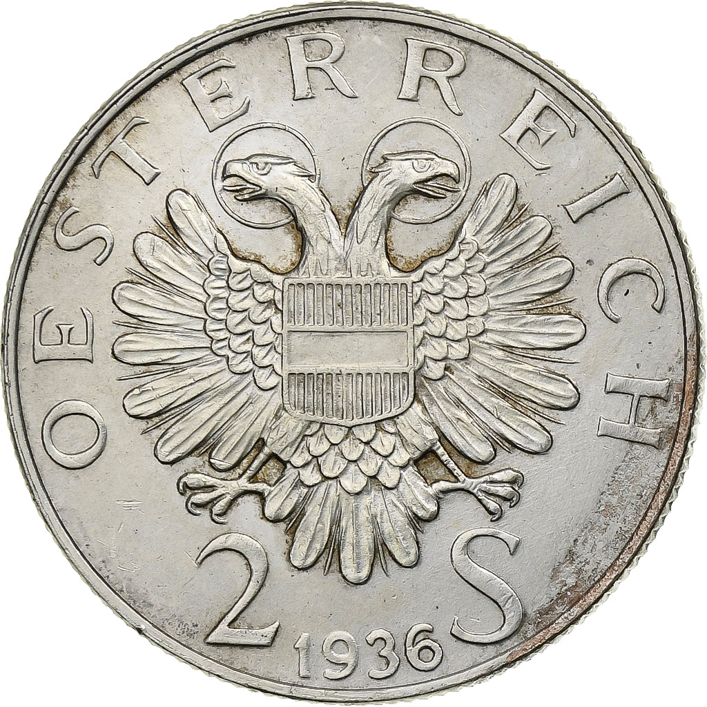 Münze, Österreich, 2 Schilling, 1936, VZ+, Silber, KM:2858
