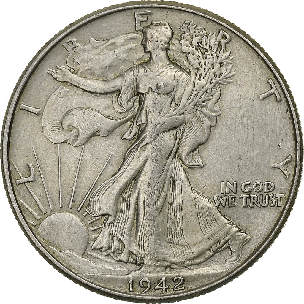United States, Half Dollar, Walking Liberty, 1942, Philadelphia, Silver