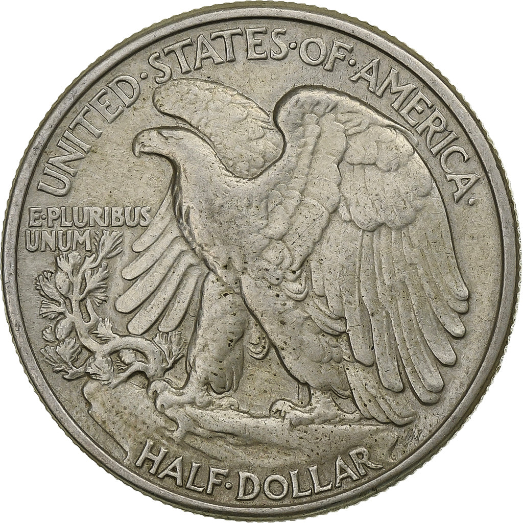 Stati Uniti, Half Dollar, Walking Liberty, 1942, Philadelphia, Argento, MB+