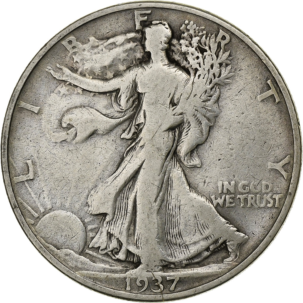 Stati Uniti, Walking Liberty Half Dollar, Half Dollar, 1937, U.S. Mint, Phila...
