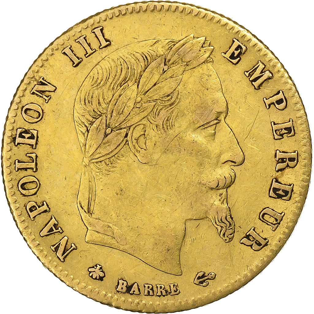 France, Napoléon III, 5 Francs, 1867, Paris, Or, TTB+, Gadoury:1002, Le