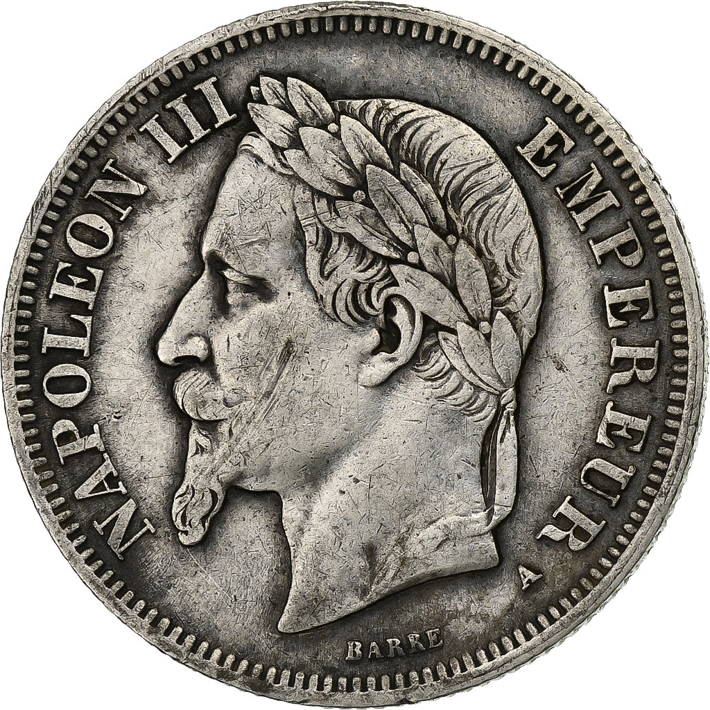 Münze, Frankreich, Napoleon III, Napoléon III, 2 Francs, 1866, Paris, S+