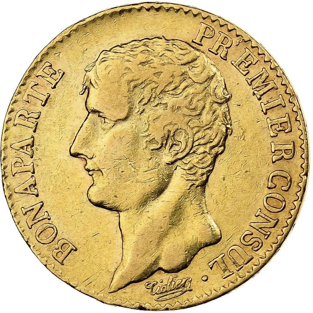 France, Napoleon I, 20 Francs, An 12, Paris, Gold, AU(50-53), Gadoury:1020, Le