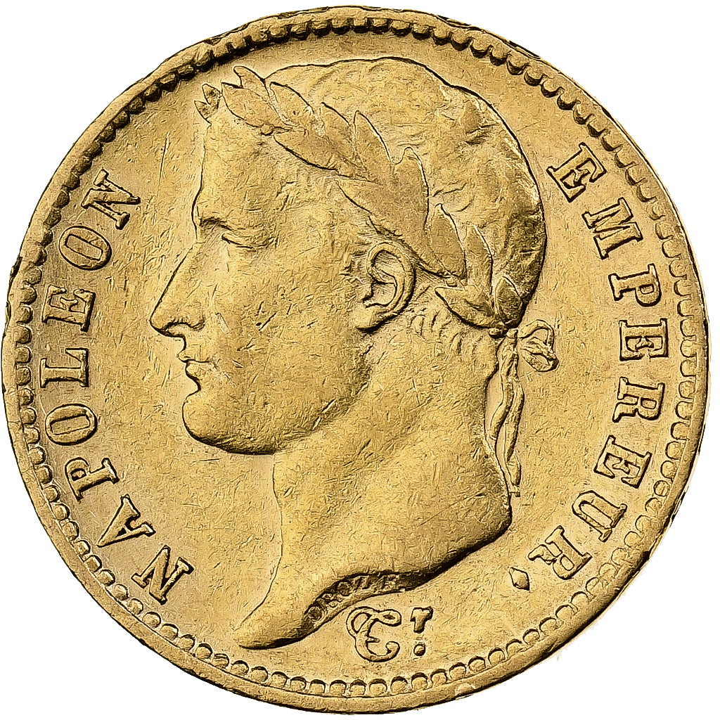 Francia, Napoléon I, 20 Francs, 1809, Paris, BB, Oro, KM:695.1, Gadoury:1025