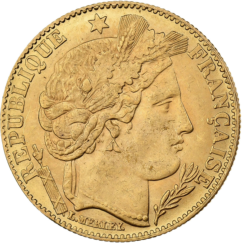 Monnaie, France, Cérès, 10 Francs, 1896, Paris, TTB+, Or, Gadoury:1016, KM:830