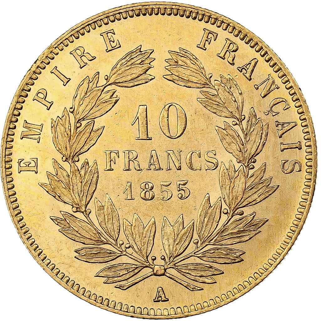 Monnaie, France, Napoléon III, 10 Francs, 1855, Paris, TTB+, Or