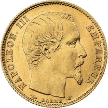 Francja, Napoleon III, 5 Francs, 1854, Paris, tranche cannelée, Złoto