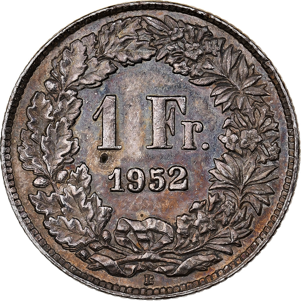 Switzerland, Franc, 1952, Bern, Silver, AU(55-58), KM:24