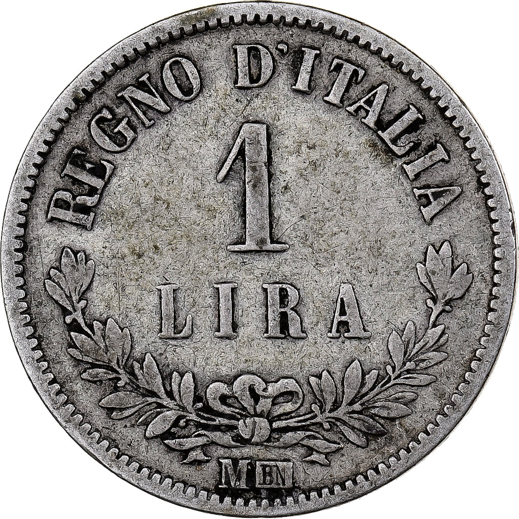 Coin, Italy, Vittorio Emanuele II, Lira, 1863, Milan, VF(20-25), Silver, KM:15.1