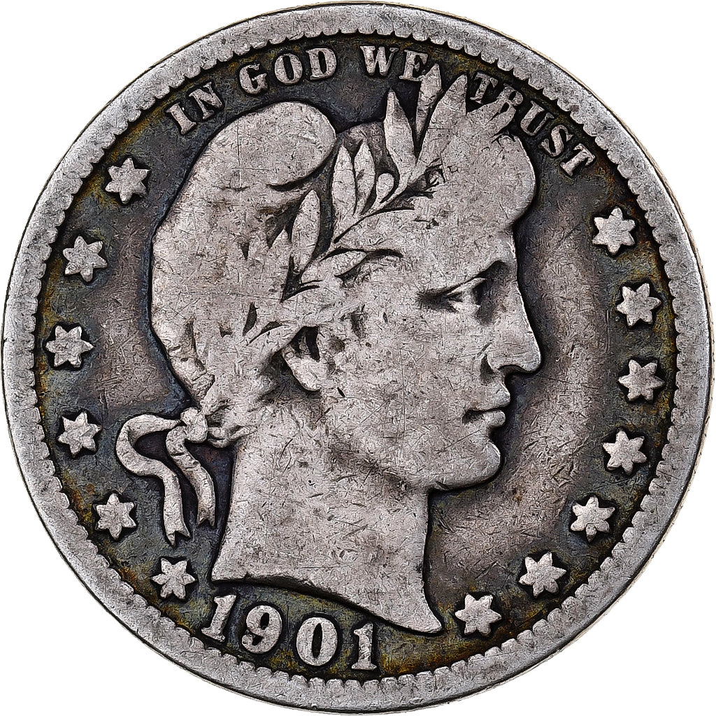 Vereinigte Staaten, Quarter, Barber Quarter, 1901, Philadelphia, Silber, S+