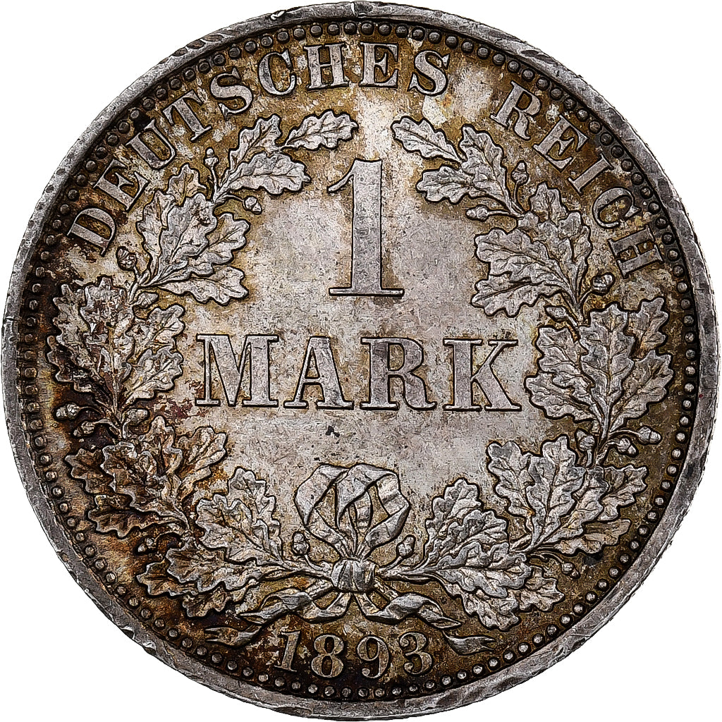 GERMANY - EMPIRE, Wilhelm II, Mark, 1893, Berlin, Silver, EF(40-45), KM:14