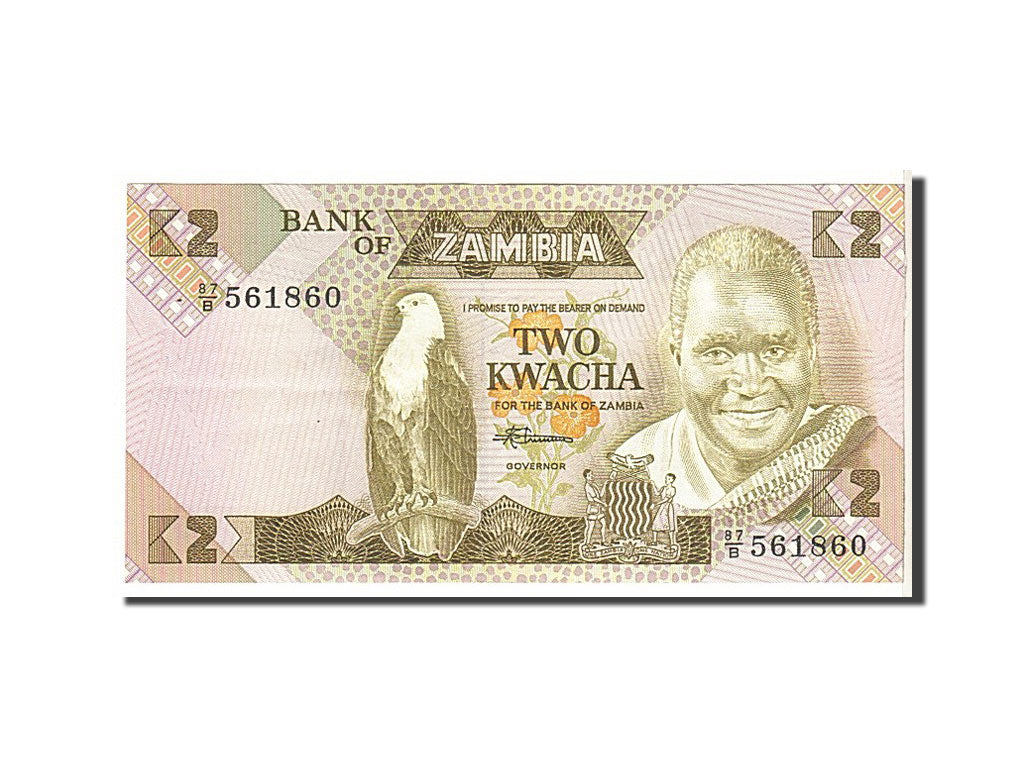 Banknote, Zambia, 2 Kwacha, 1980, KM:24c, AU(50-53)