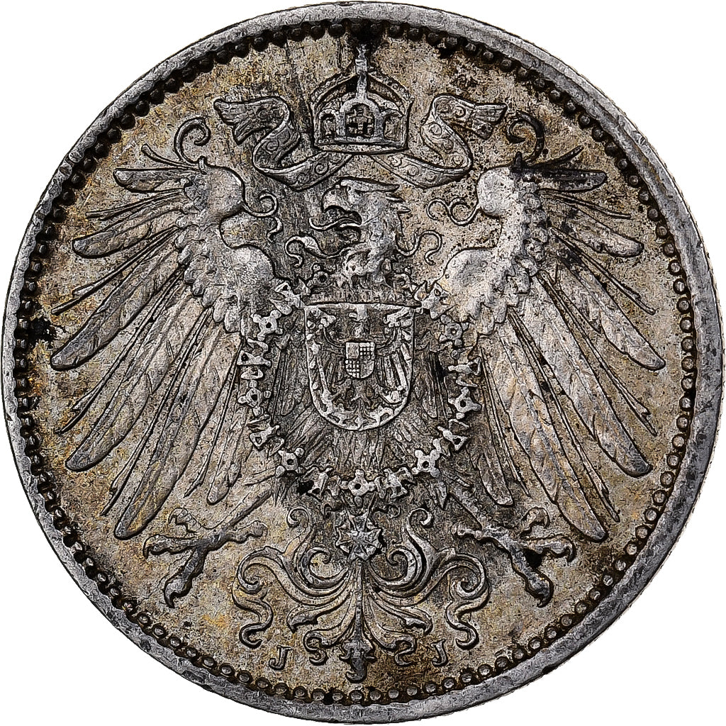 Empire allemand, Wilhelm II, Mark, 1914, Hambourg, Argent, TTB, KM:14