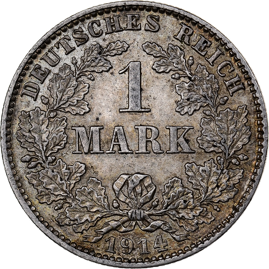 GERMANY - EMPIRE, Wilhelm II, Mark, 1914, Hambourg, Silver, EF(40-45), KM:14