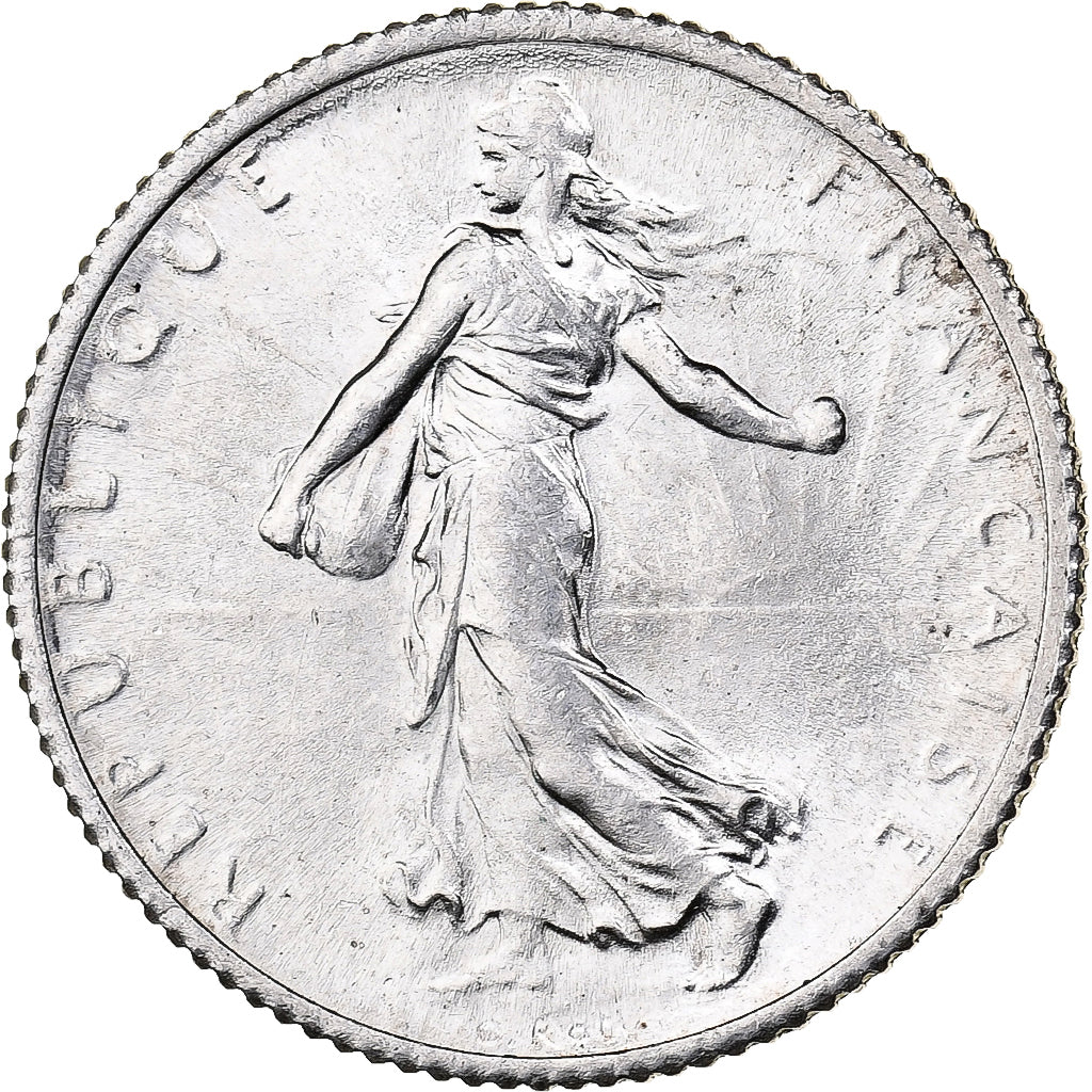 Coin, France, Semeuse, Franc, 1916, Paris, MS(60-62), Silver, KM:844.1