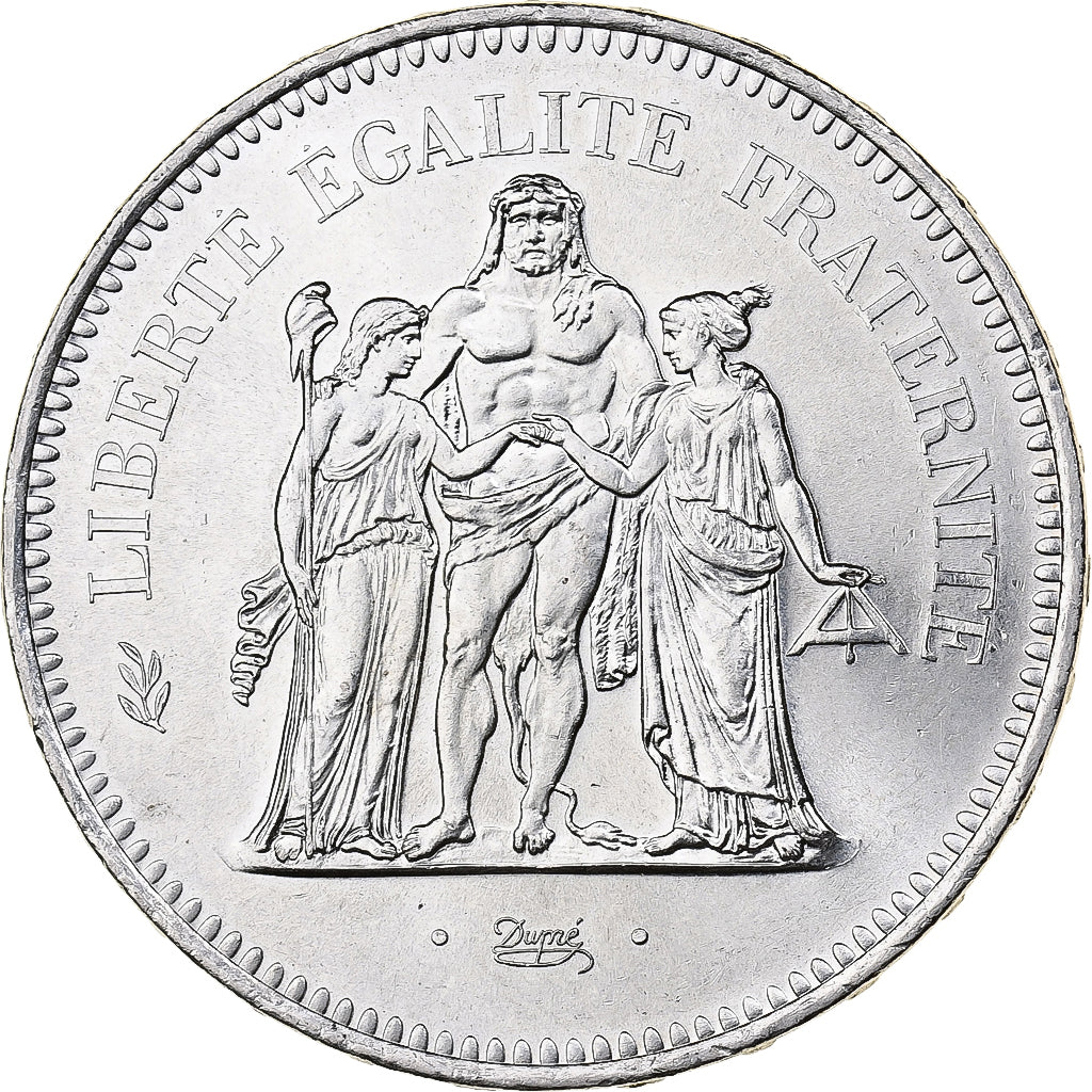Moneta, Francia, Hercule, 50 Francs, 1977, Paris, SPL, Argento, KM:941.1