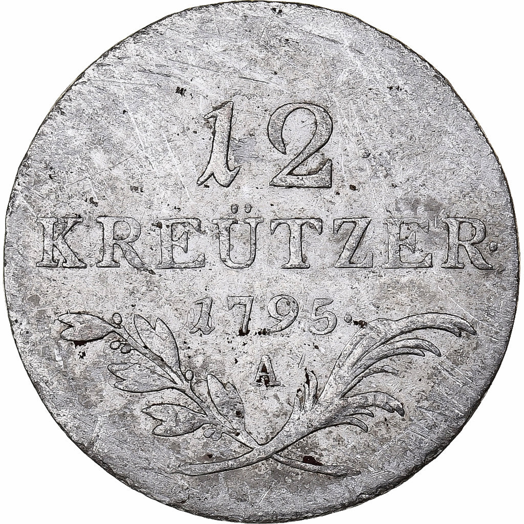 Áustria, Francis  II, 12 Kreuzer, 1795, Prata, EF(40-45)