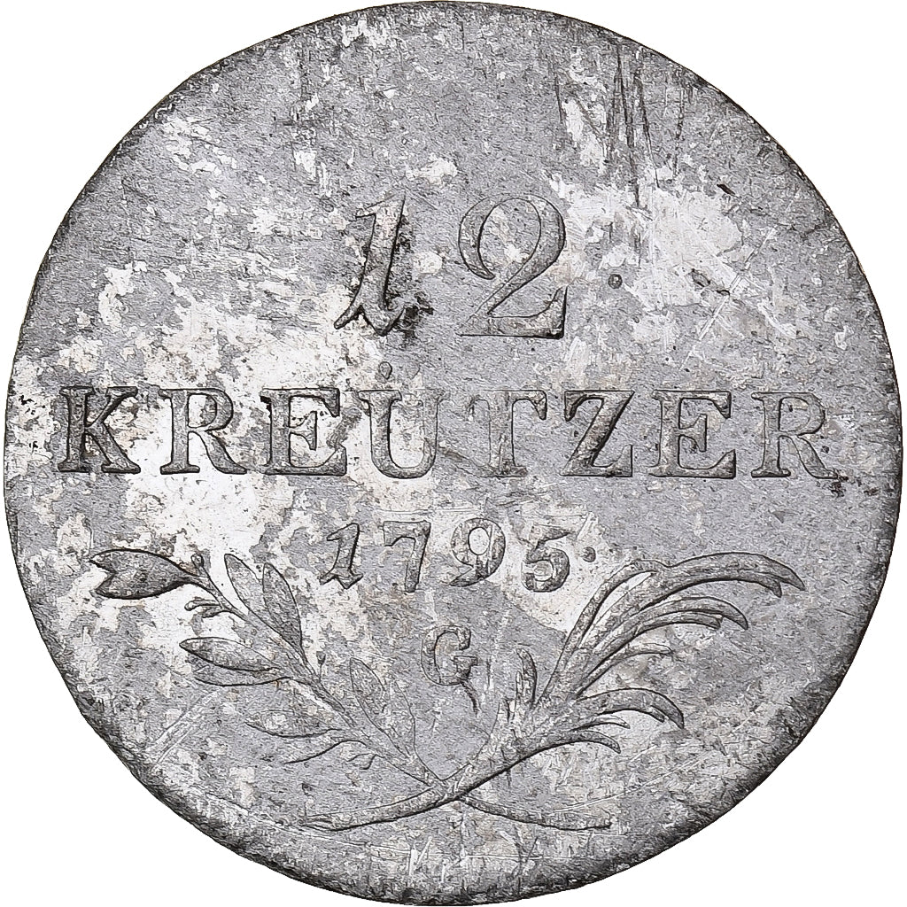 Áustria, Francis  II, 12 Kreuzer, 1795, Prata, VF(30-35)