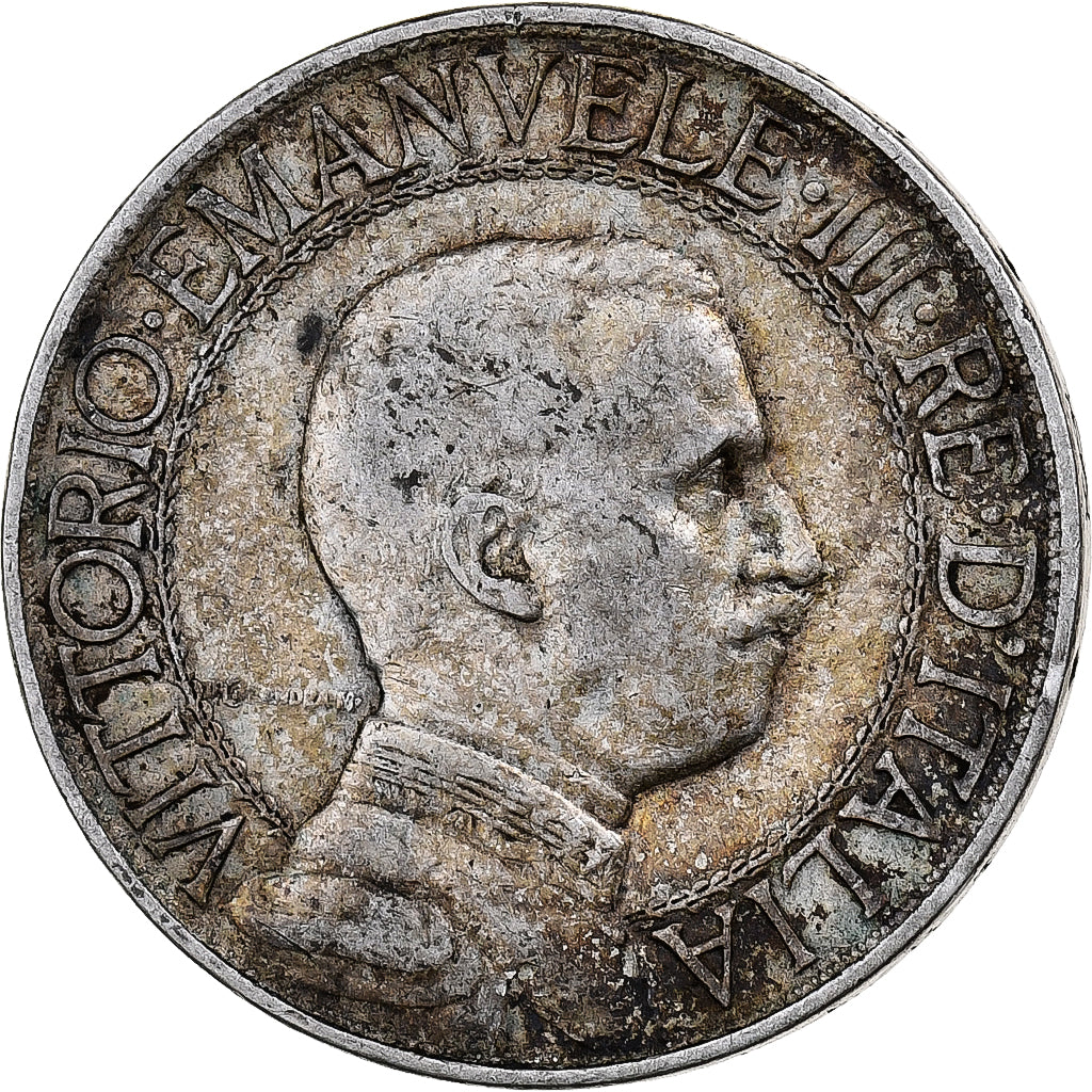 Moneta, Italia, Vittorio Emanuele III, 2 Lire, 1908, Rome, MB+, Argento, KM:46